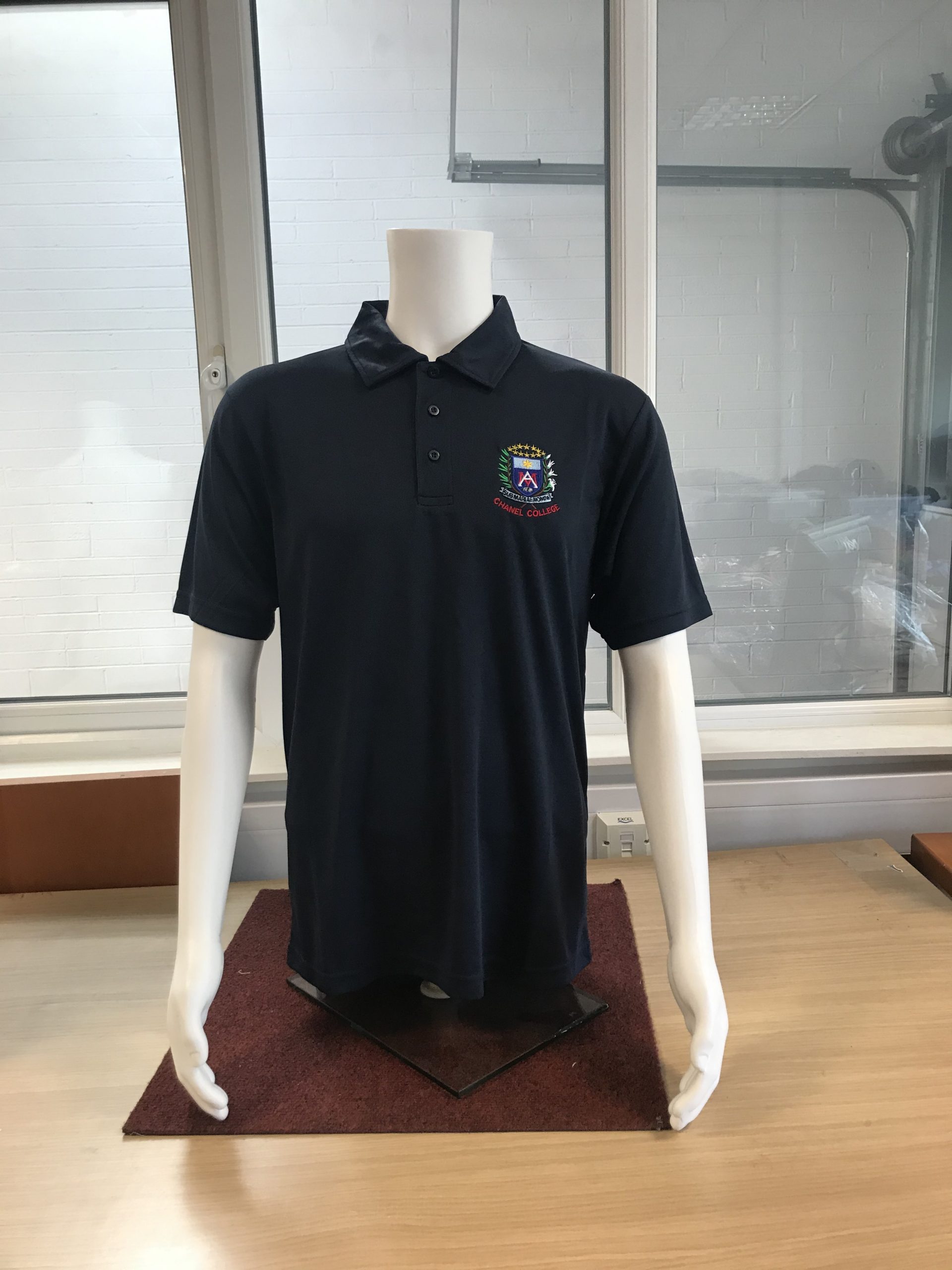 Navy PE Polo Shirt|JD Embroidery